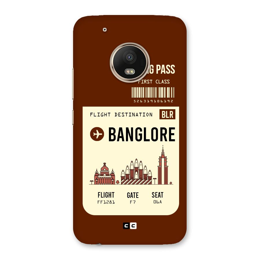 Banglore Boarding Pass Back Case for Moto G5 Plus