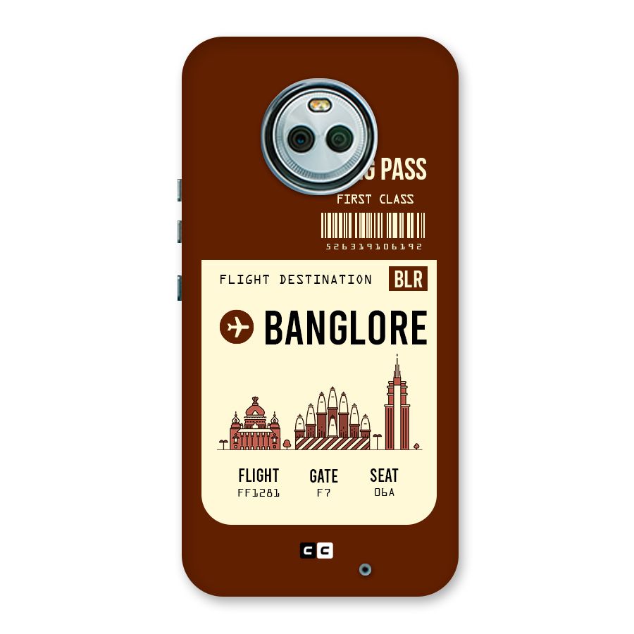 Banglore Boarding Pass Back Case for Moto X4