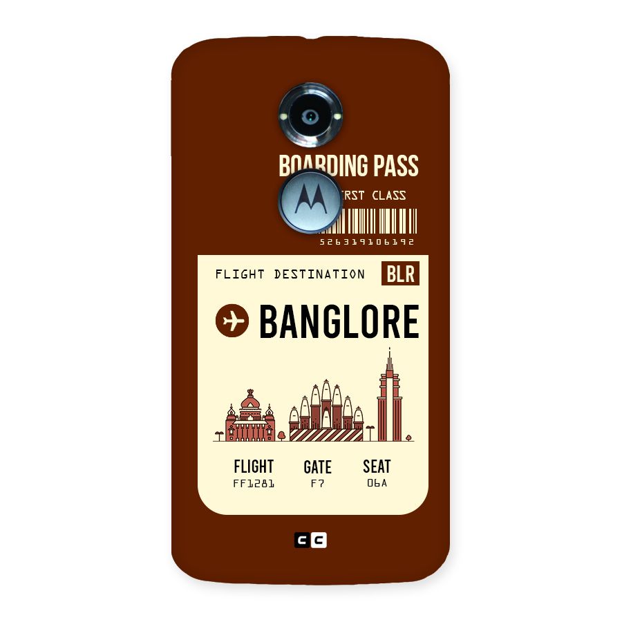 Banglore Boarding Pass Back Case for Moto X 2nd Gen