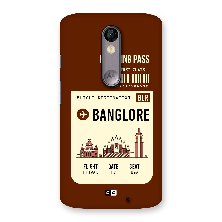 Banglore Boarding Pass Back Case for Moto X Force