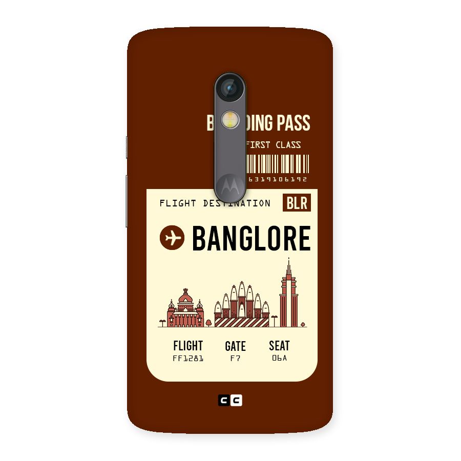 Banglore Boarding Pass Back Case for Moto X Play