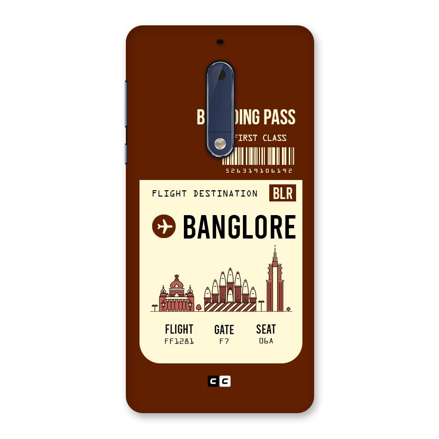 Banglore Boarding Pass Back Case for Nokia 5