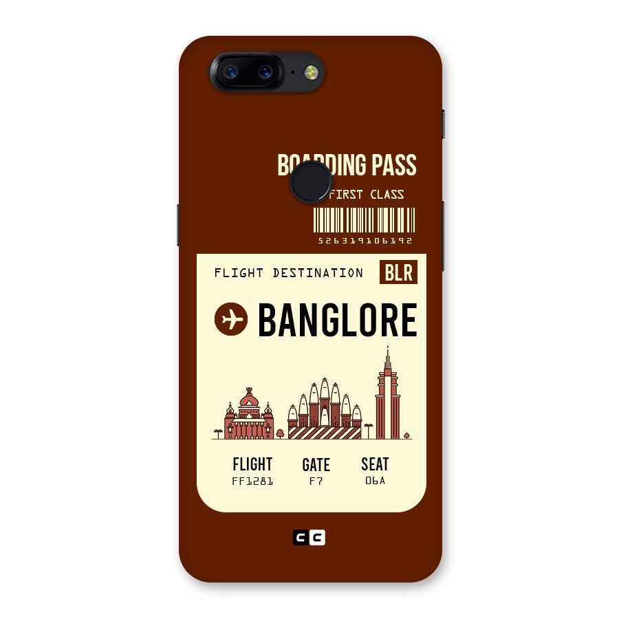 Banglore Boarding Pass Back Case for OnePlus 5T