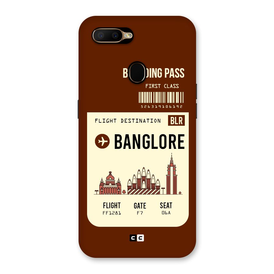 Banglore Boarding Pass Back Case for Oppo A5s