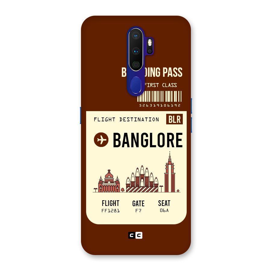 Banglore Boarding Pass Back Case for Oppo A9 (2020)