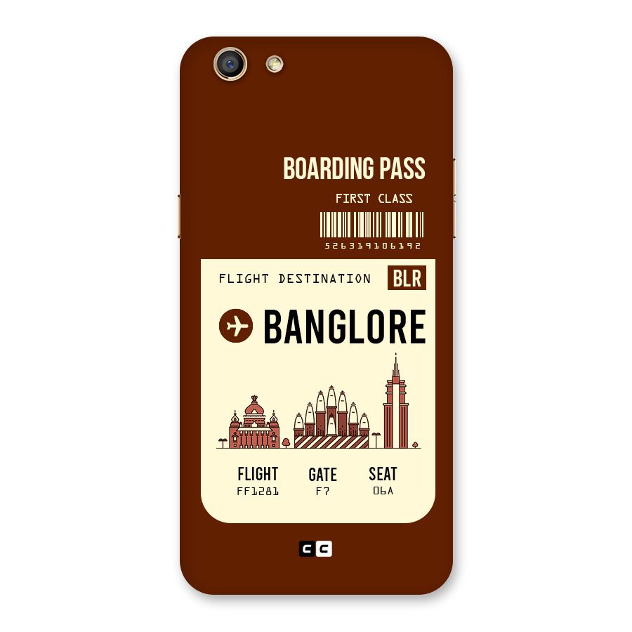Banglore Boarding Pass Back Case for Oppo F3