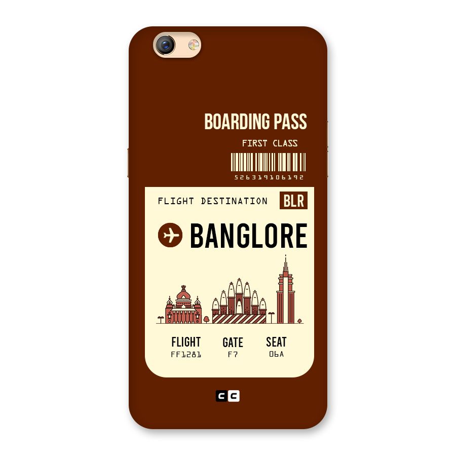 Banglore Boarding Pass Back Case for Oppo F3 Plus