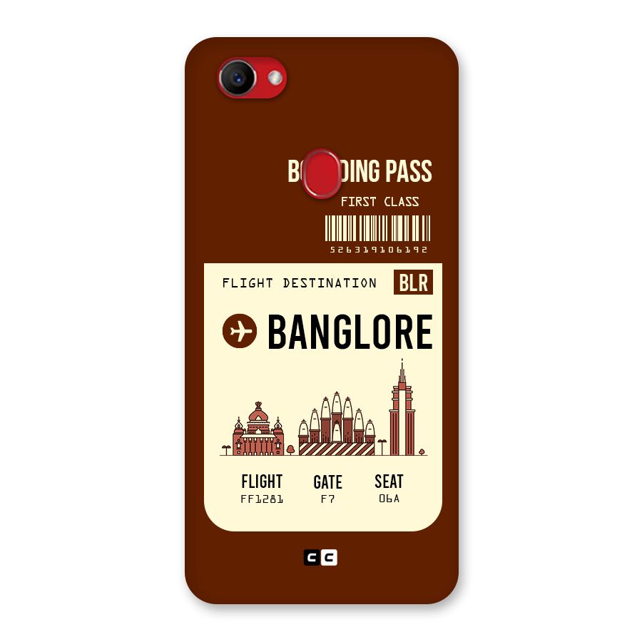 Banglore Boarding Pass Back Case for Oppo F7
