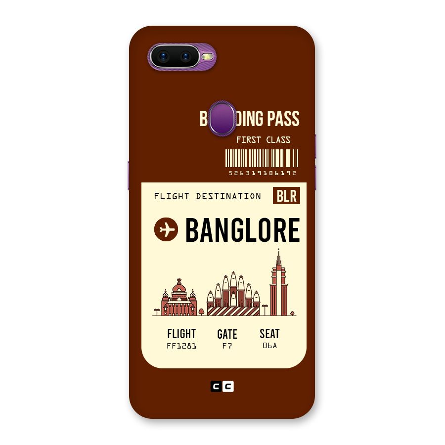 Banglore Boarding Pass Back Case for Oppo F9