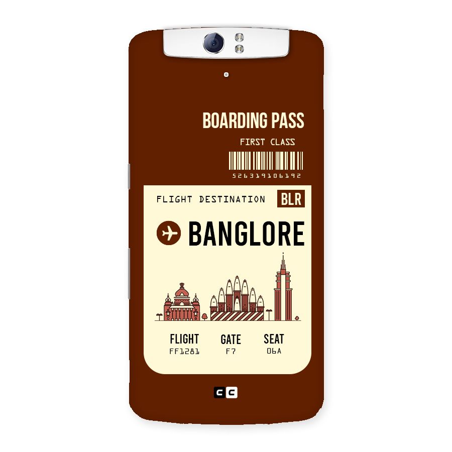 Banglore Boarding Pass Back Case for Oppo N1