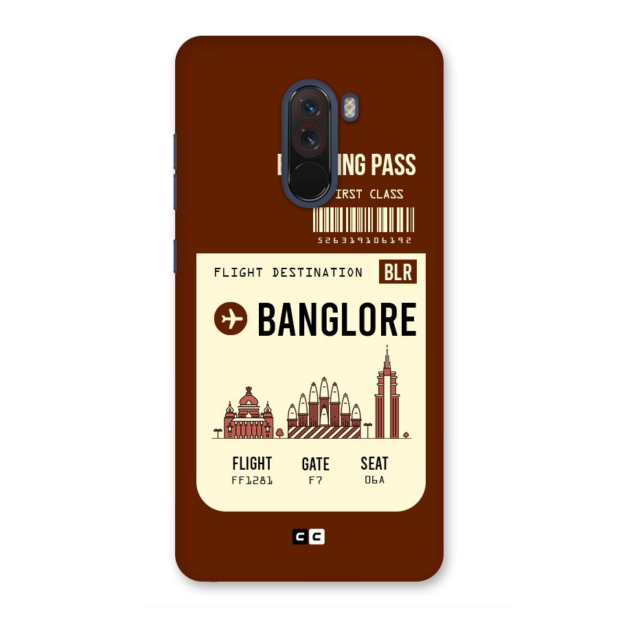 Banglore Boarding Pass Back Case for Poco F1