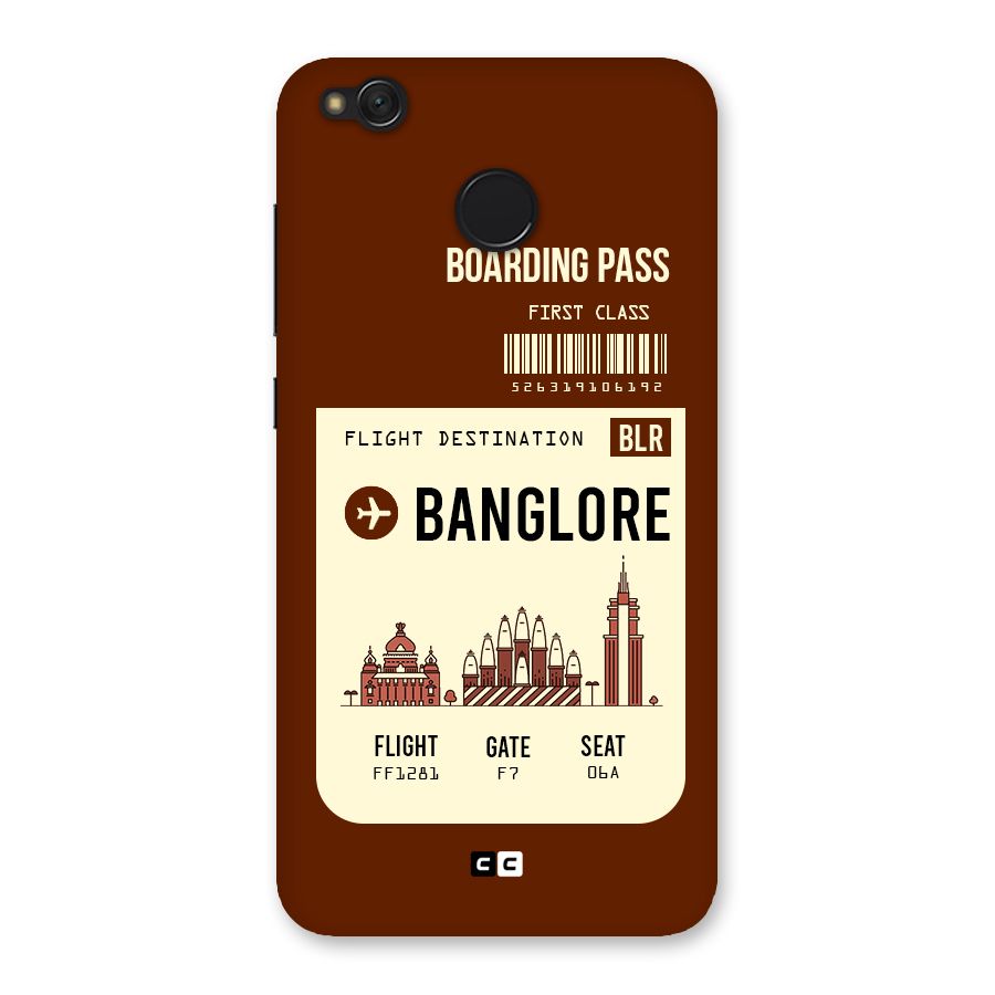 Banglore Boarding Pass Back Case for Redmi 4