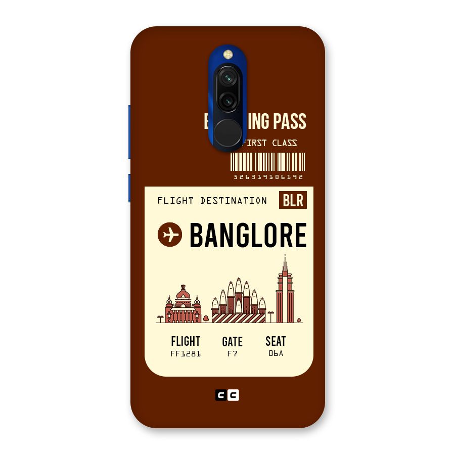 Banglore Boarding Pass Back Case for Redmi 8