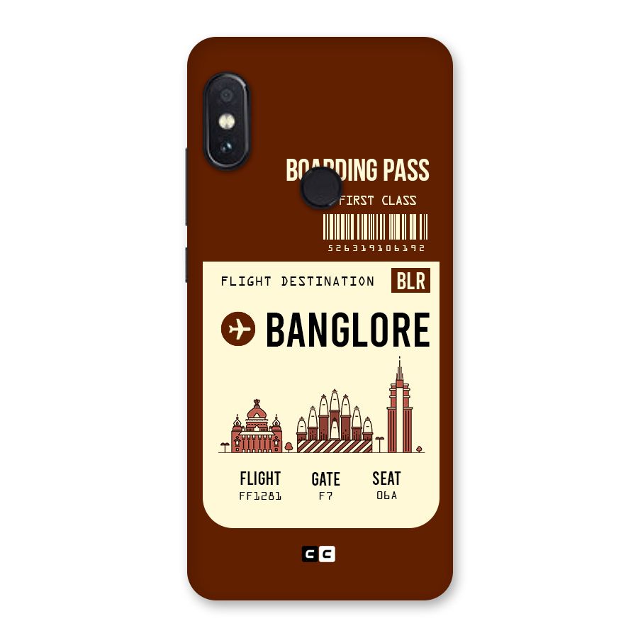 Banglore Boarding Pass Back Case for Redmi Note 5 Pro