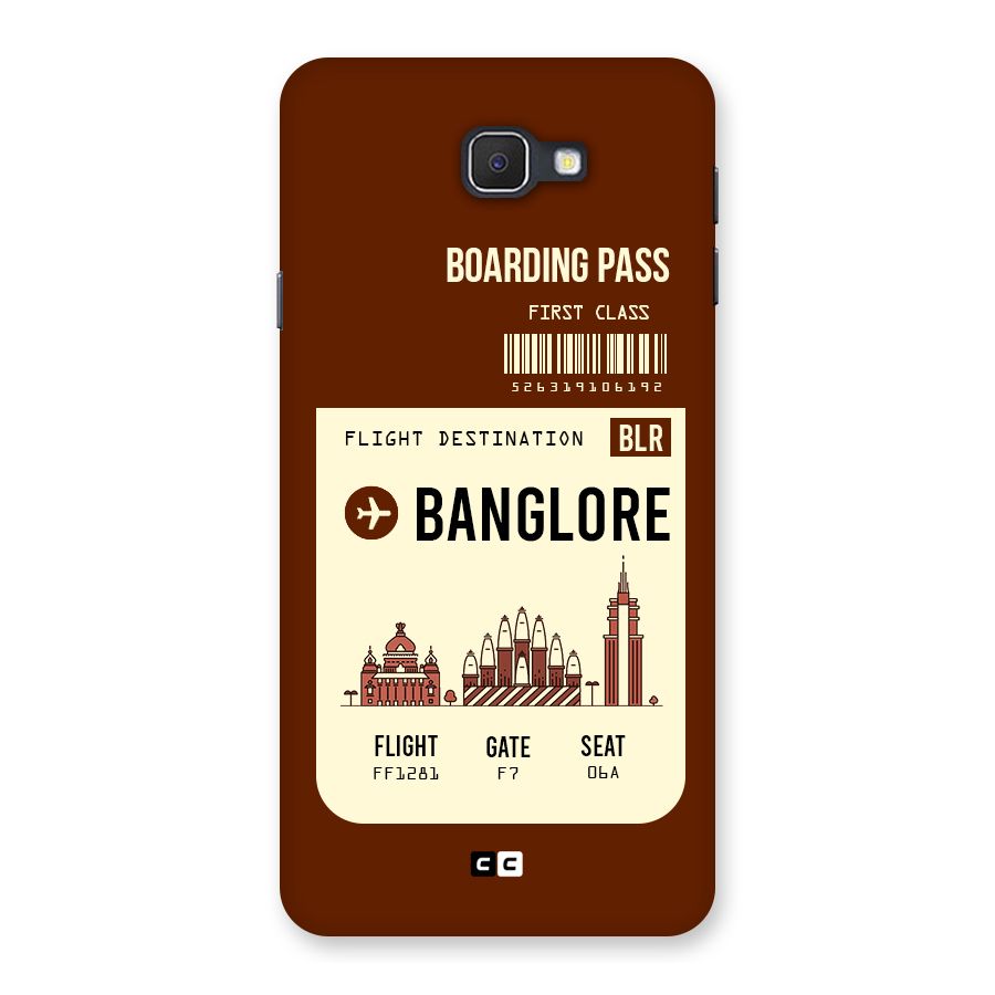 Banglore Boarding Pass Back Case for Samsung Galaxy J7 Prime