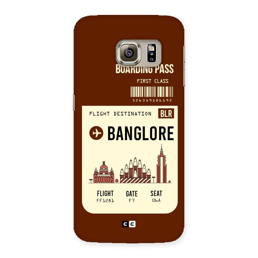 Banglore Boarding Pass Back Case for Samsung Galaxy S6 Edge