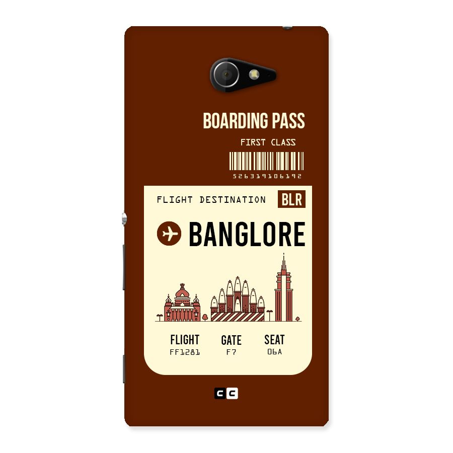 Banglore Boarding Pass Back Case for Sony Xperia M2