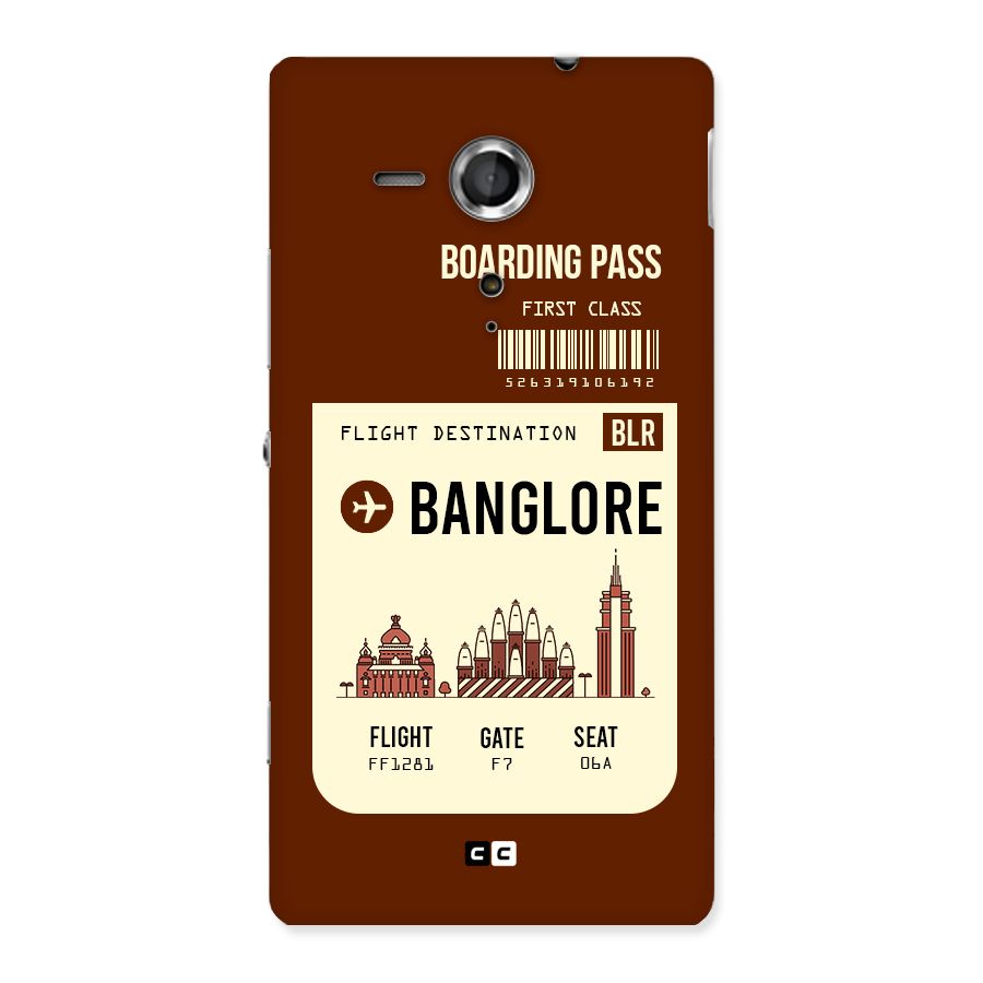 Banglore Boarding Pass Back Case for Sony Xperia SP