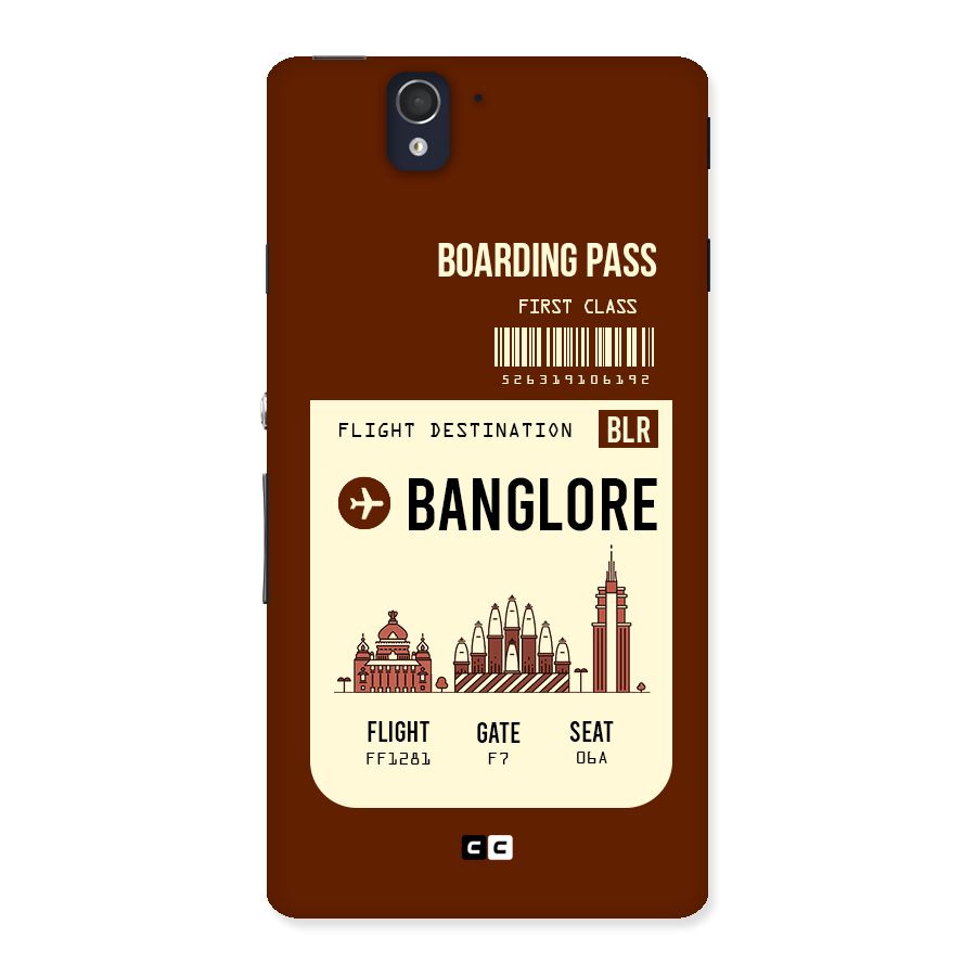 Banglore Boarding Pass Back Case for Sony Xperia Z