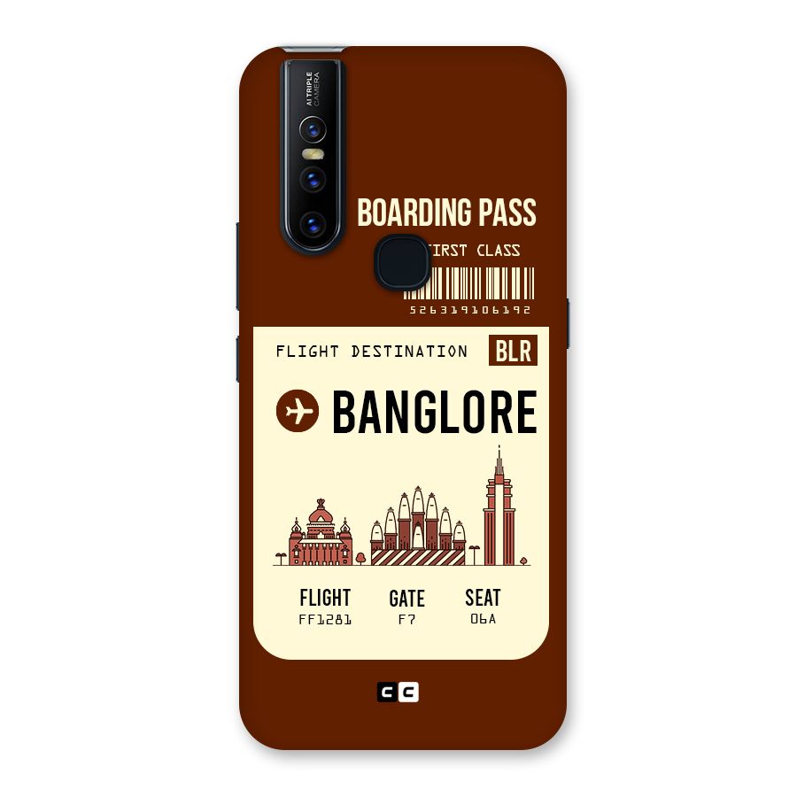 Banglore Boarding Pass Back Case for Vivo V15