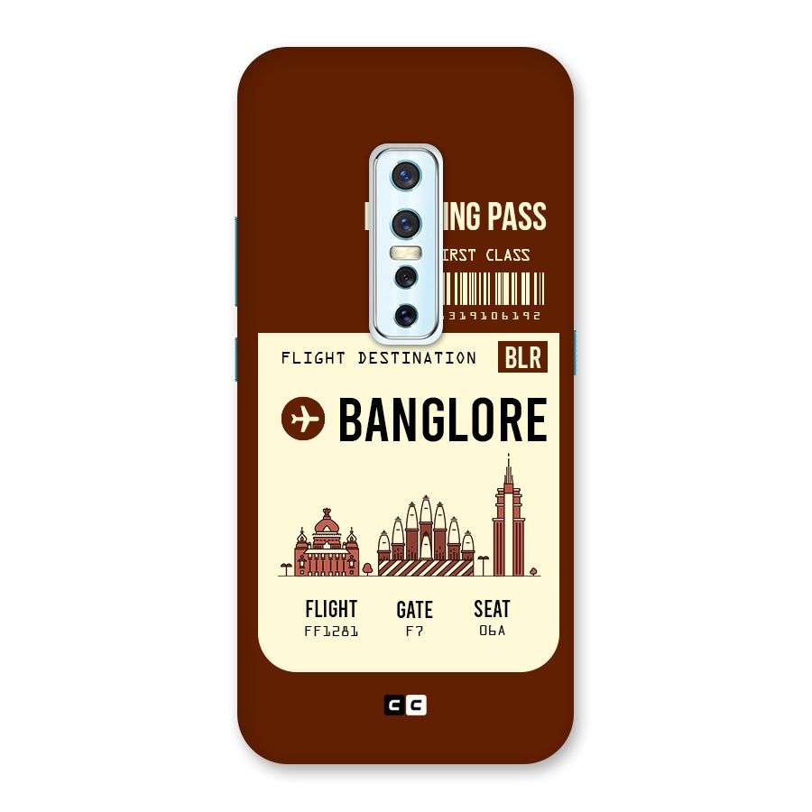 Banglore Boarding Pass Back Case for Vivo V17 Pro
