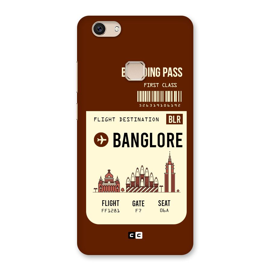 Banglore Boarding Pass Back Case for Vivo V7