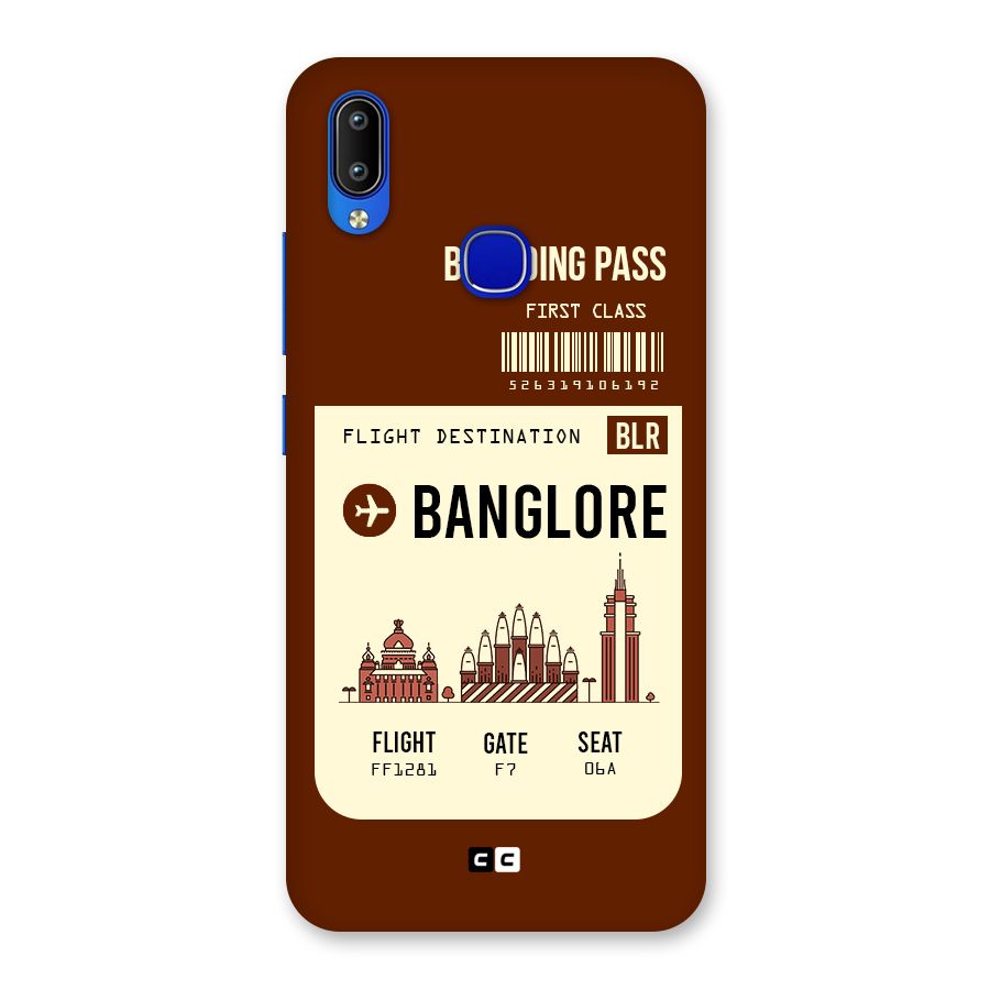 Banglore Boarding Pass Back Case for Vivo Y91