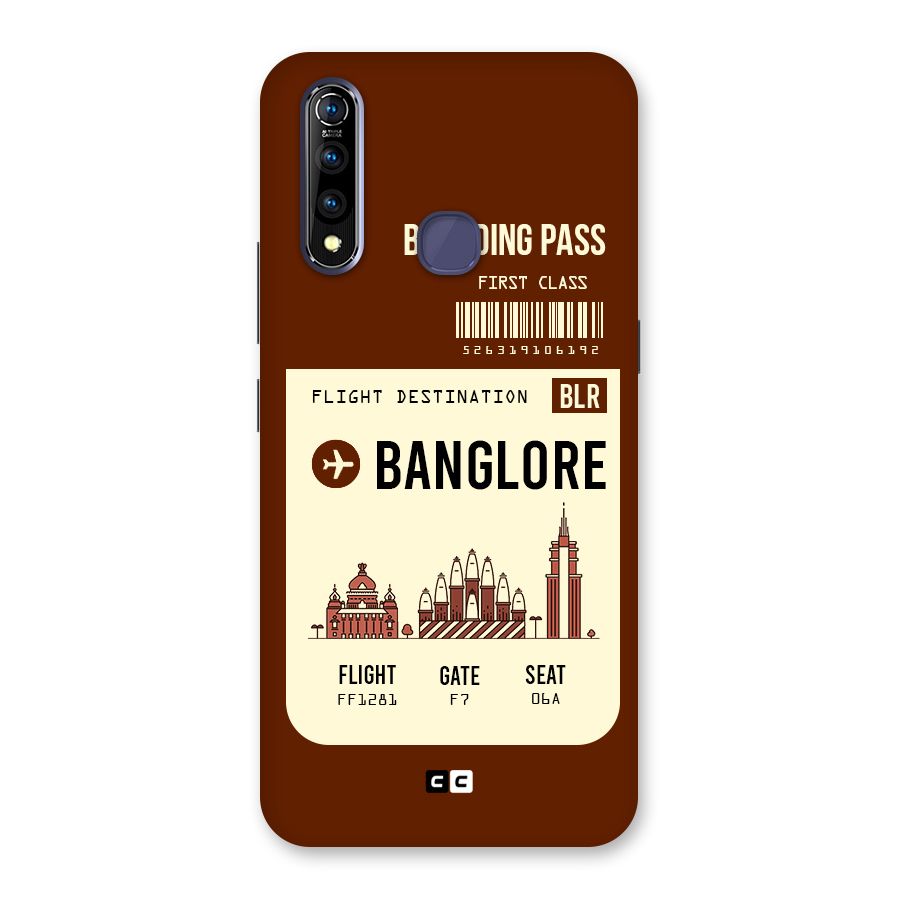 Banglore Boarding Pass Back Case for Vivo Z1 Pro