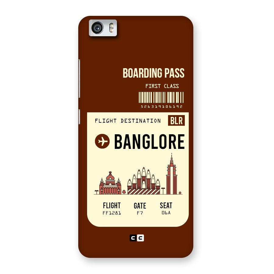 Banglore Boarding Pass Back Case for Xiaomi Redmi Mi5
