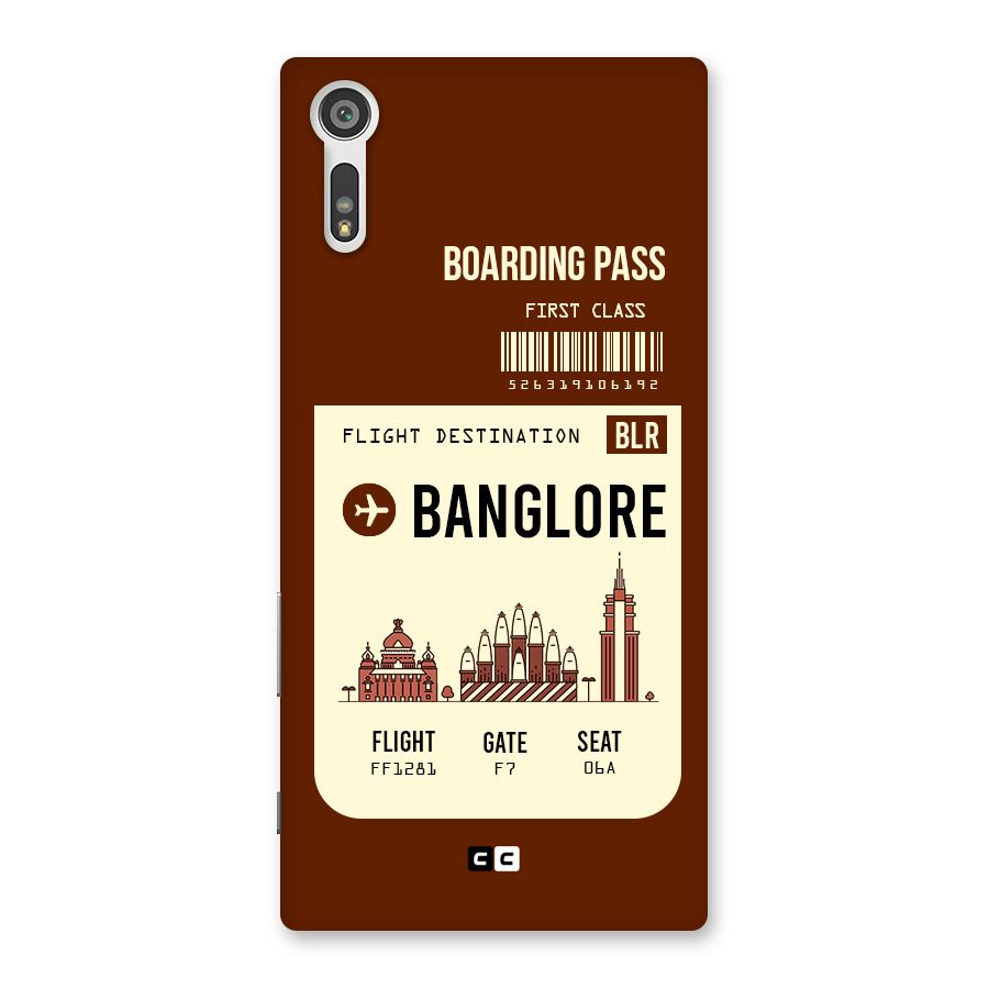 Banglore Boarding Pass Back Case for Xperia XZ
