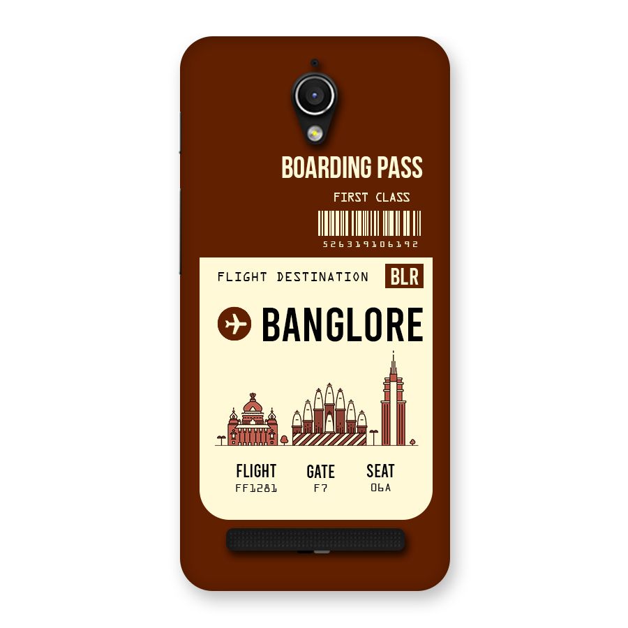Banglore Boarding Pass Back Case for Zenfone Go