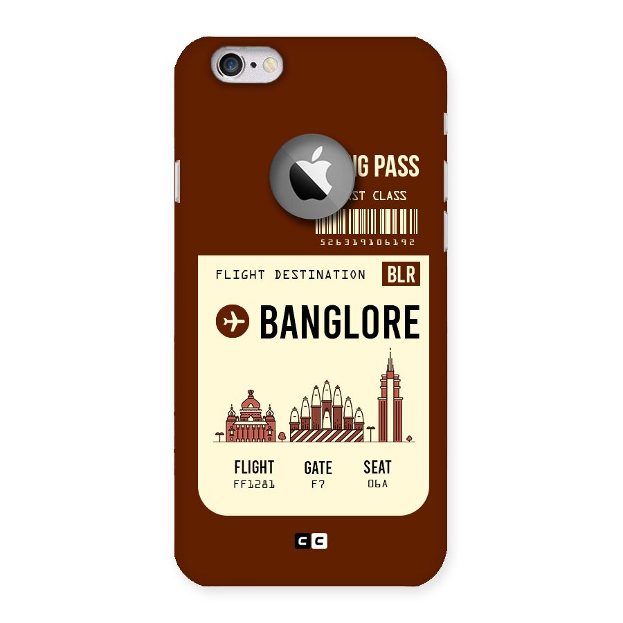 Banglore Boarding Pass Back Case for iPhone 6 Logo Cut