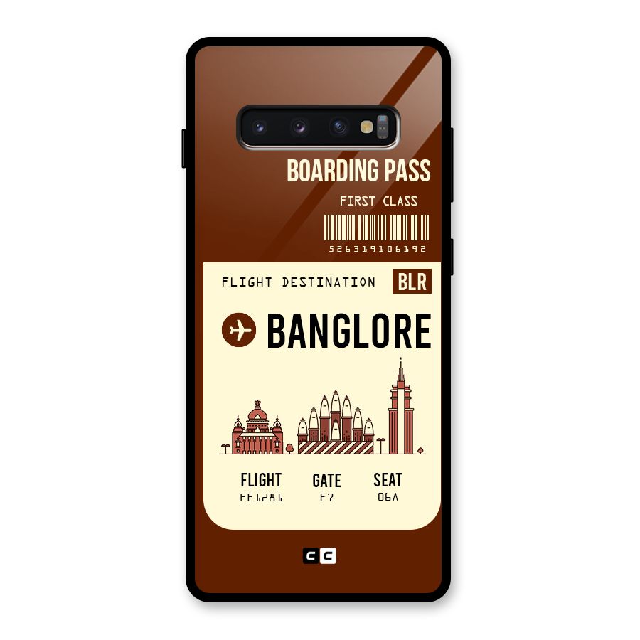 Banglore Boarding Pass Glass Back Case for Galaxy S10 Plus