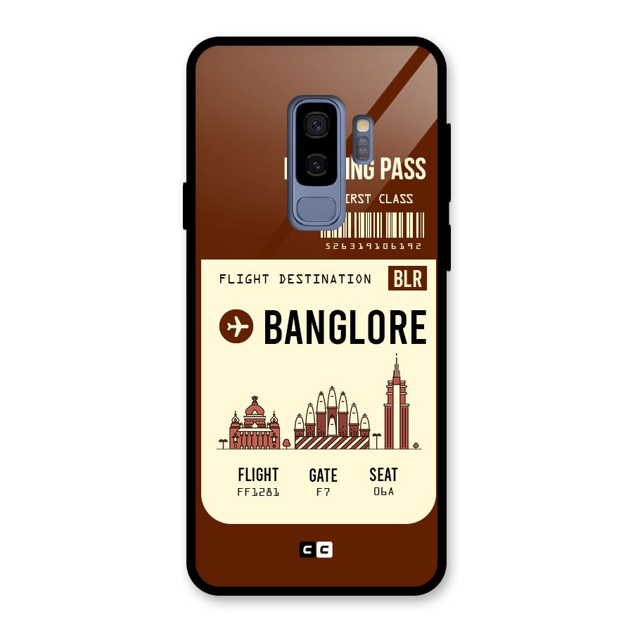 Banglore Boarding Pass Glass Back Case for Galaxy S9 Plus