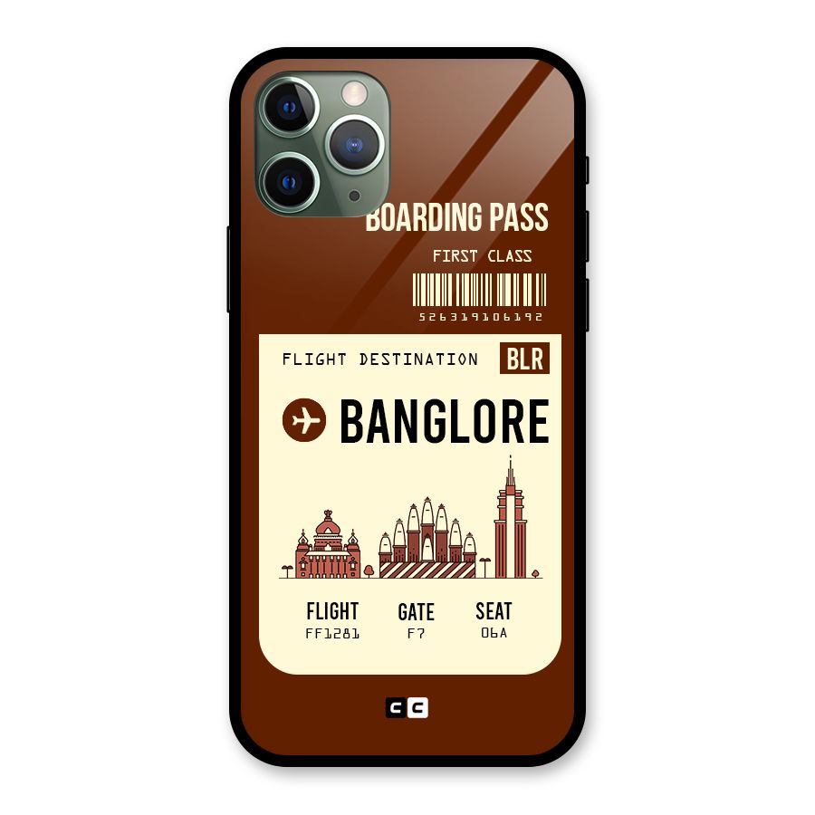 Banglore Boarding Pass Glass Back Case for iPhone 11 Pro