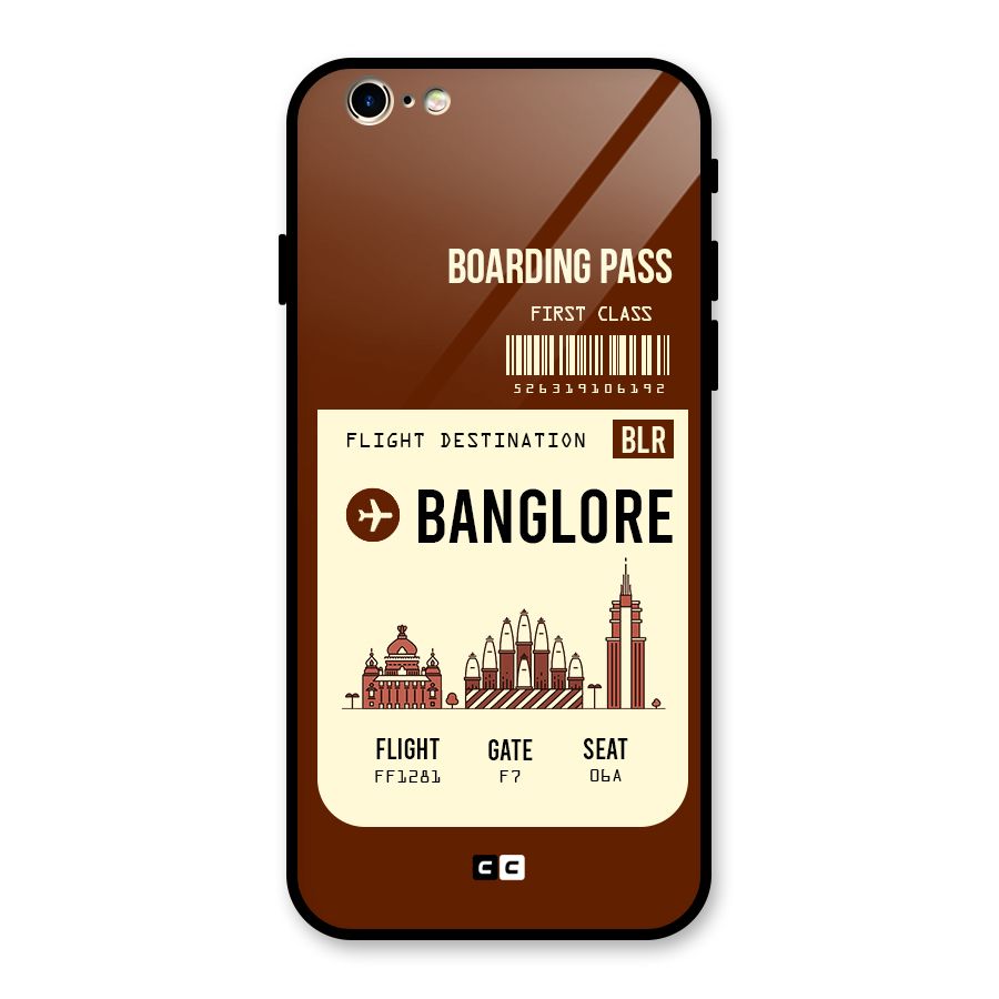 Banglore Boarding Pass Glass Back Case for iPhone 6 6S