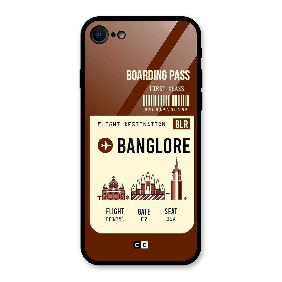 Banglore Boarding Pass Glass Back Case for iPhone SE 2020