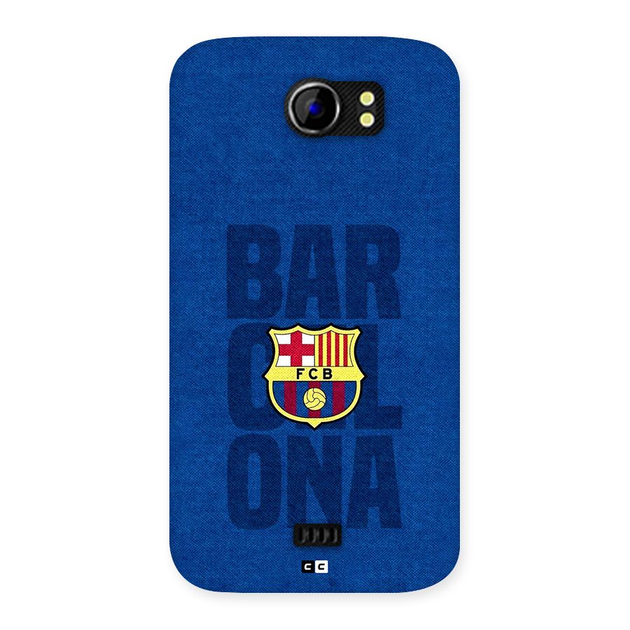 Barcelona Typography Back Case for Canvas 2 A110