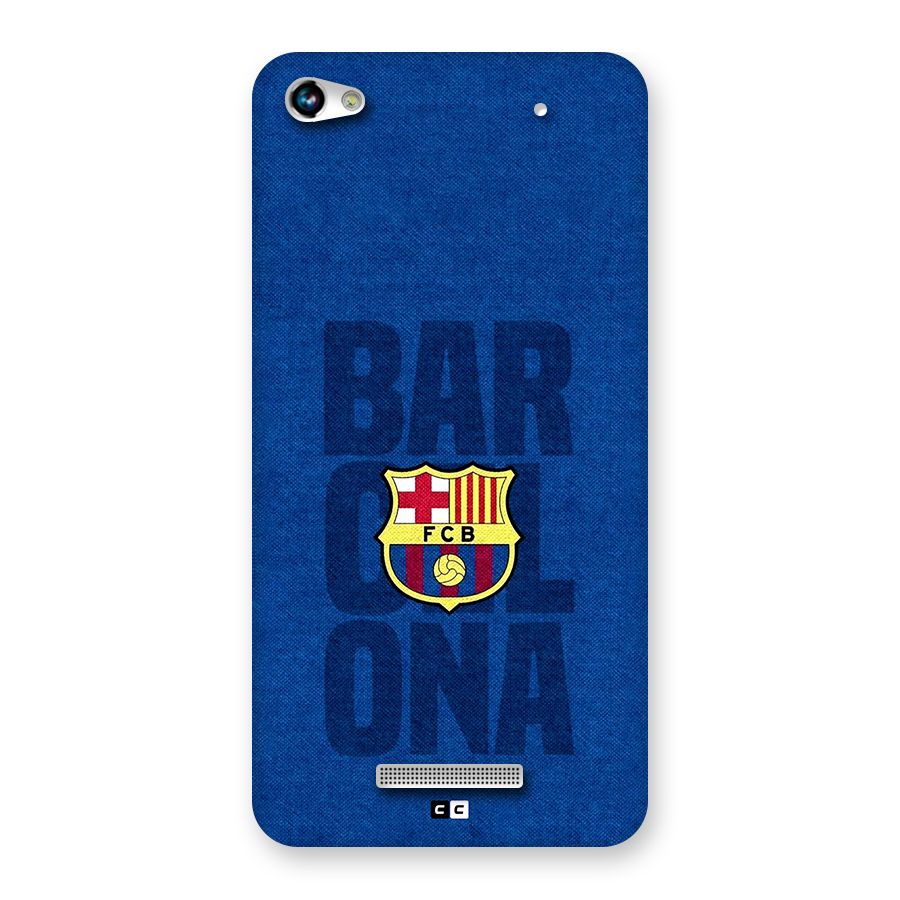 Barcelona Typography Back Case for Canvas Hue 2 A316