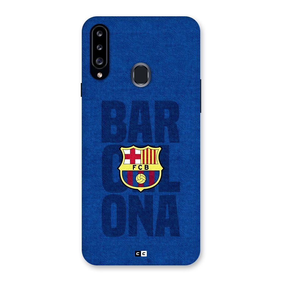 Barcelona Typography Back Case for Galaxy A20s