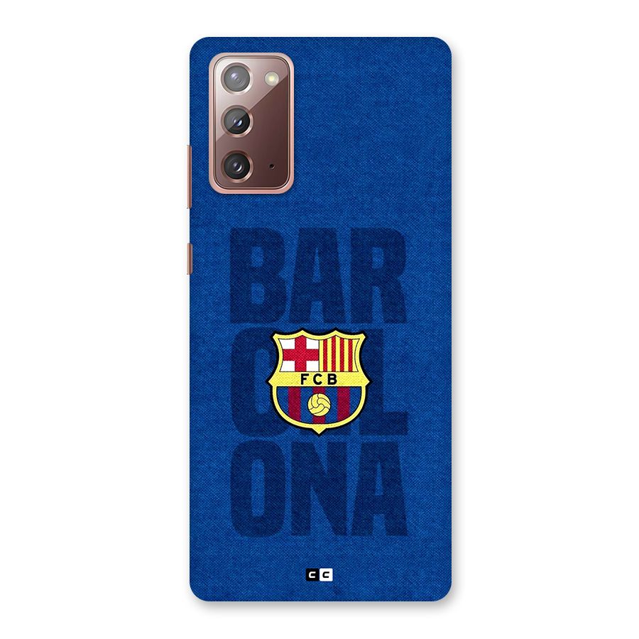 Barcelona Typography Back Case for Galaxy Note 20