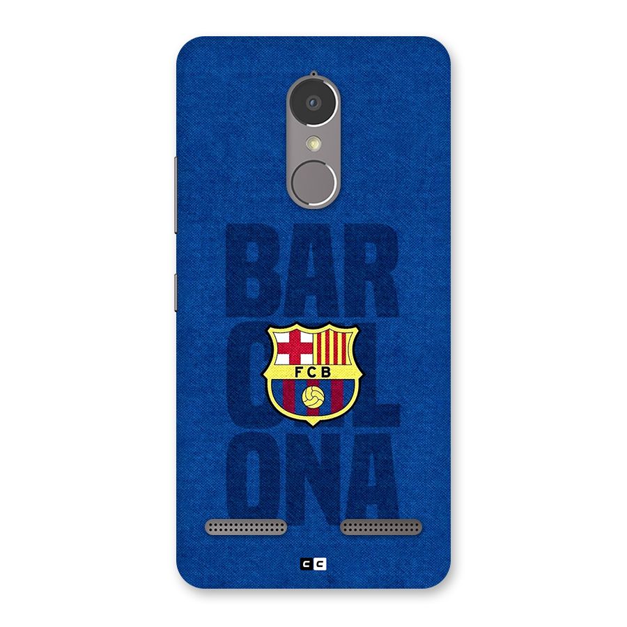 Barcelona Typography Back Case for Lenovo K6