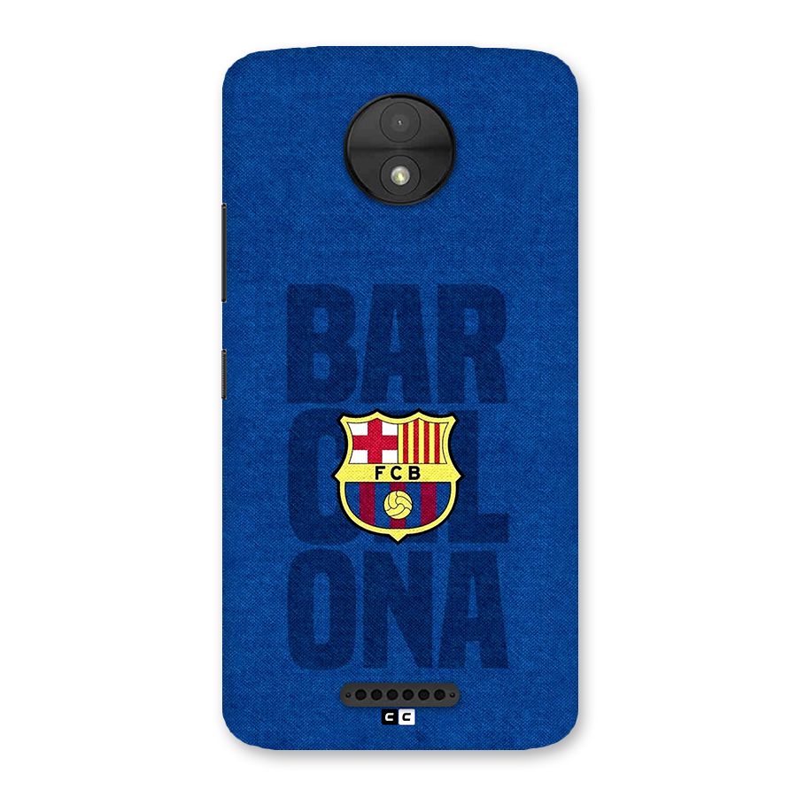 Barcelona Typography Back Case for Moto C