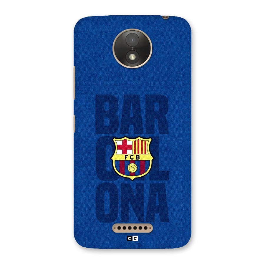 Barcelona Typography Back Case for Moto C Plus