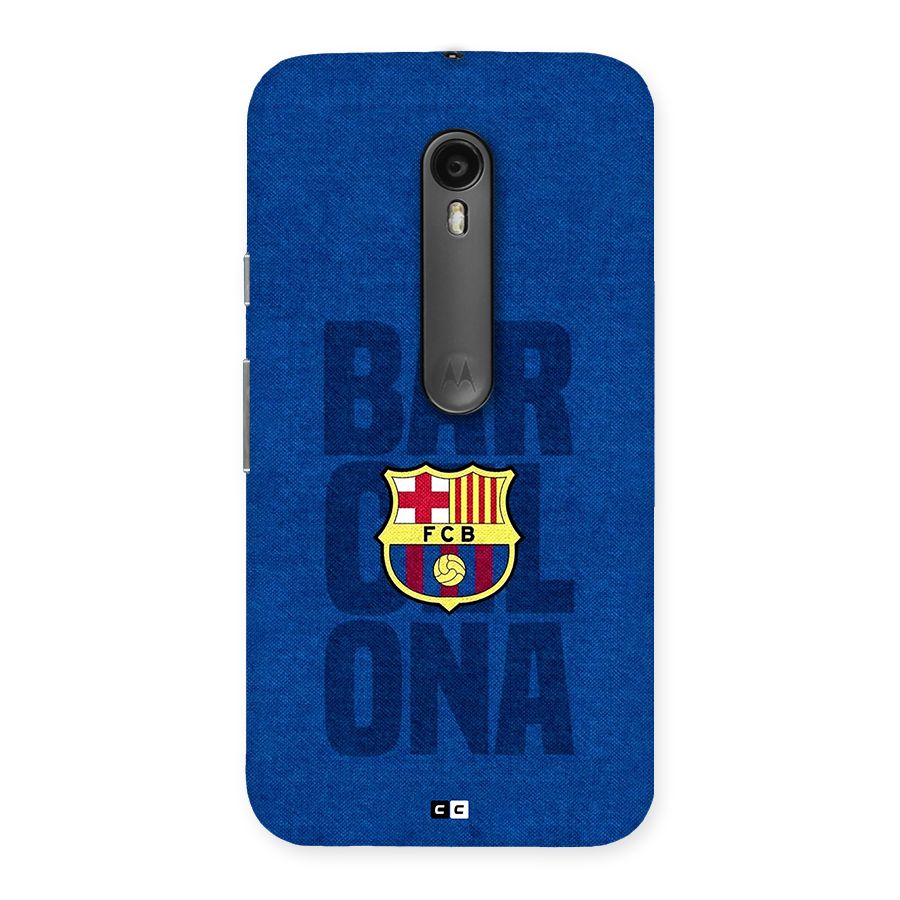 Barcelona Typography Back Case for Moto G3