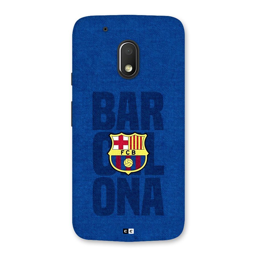 Barcelona Typography Back Case for Moto G4 Play