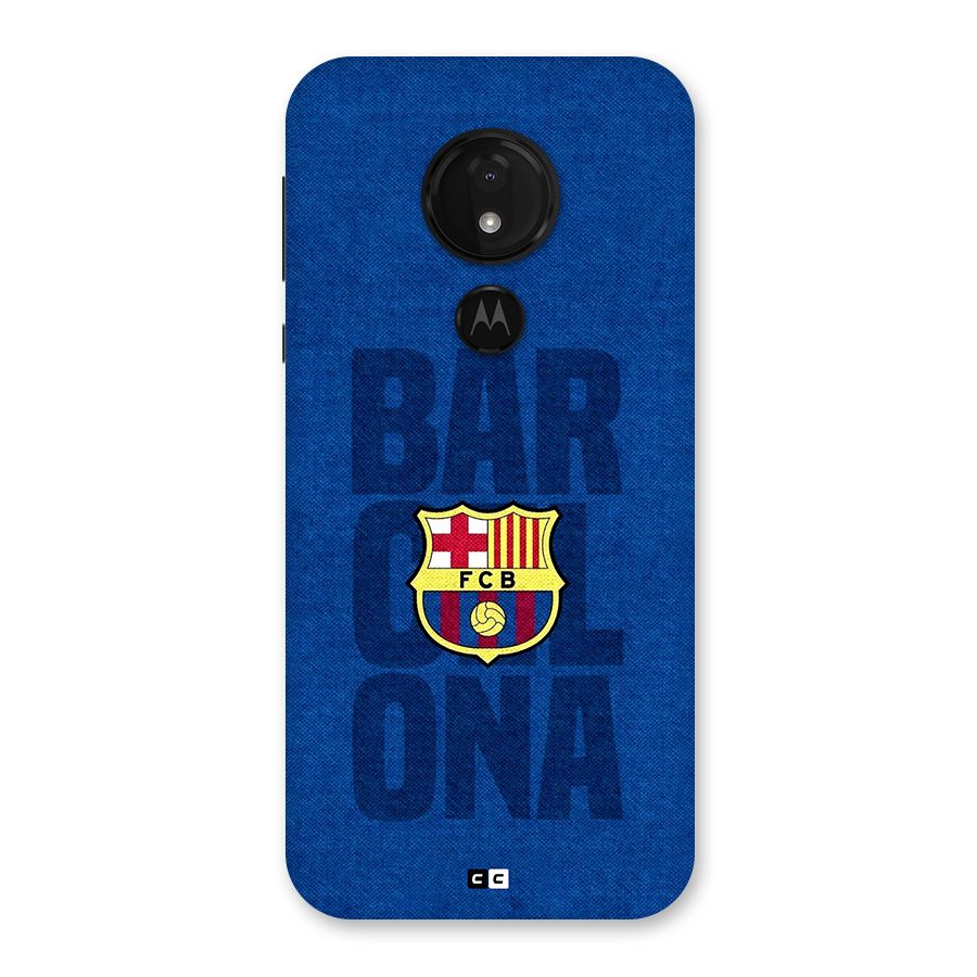 Barcelona Typography Back Case for Moto G7 Power