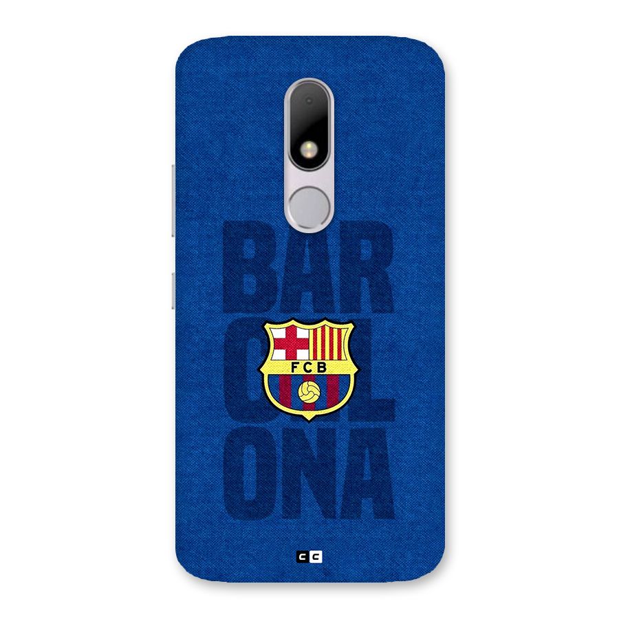 Barcelona Typography Back Case for Moto M