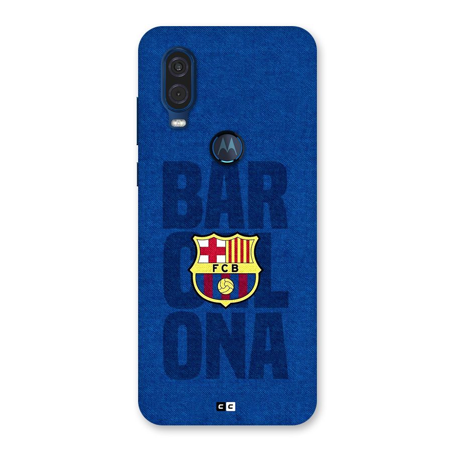 Barcelona Typography Back Case for Motorola One Vision