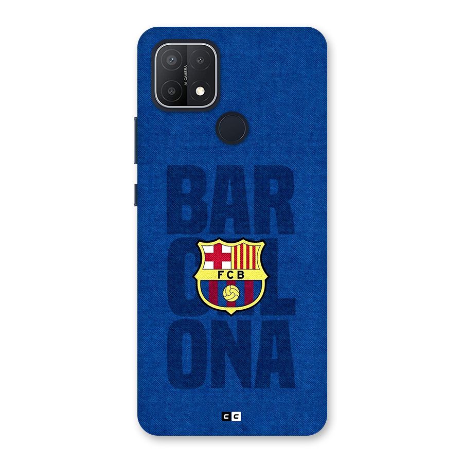 Barcelona Typography Back Case for Oppo A15